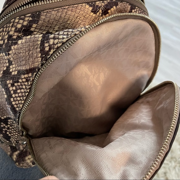 Michael Kors Snake Embossed Backpack - Picture 5 of 6